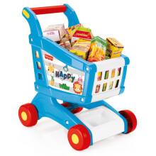 Chariot de courses pour enfants avec accessoires, jouet d'imitation pour jeux de rôle, plastique résistant, cadeau éducatif pour les enfants