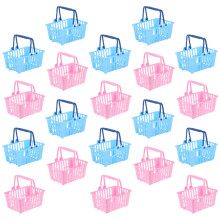 Lot de 20 mini paniers à provisions avec poignée, idéaux pour les commerces, les supermarchés et le rangement à domicile. Plastique résistan