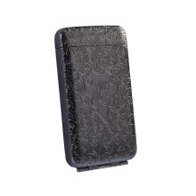 Nuovo portasigarette in metallo a tre scomparti, 16 fessure, scatola porta sigarette portatile intagliata con design resistente alla pressio