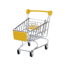 Mini chariot de courses, chariot utilitaire à 4 roues en acier inoxydable pour l'organisation de la maison, téléphone, télécommande, fruits,