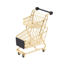 Mini chariot de supermarché pour enfants, idéal pour les jeux d'imitation. Chariot de courses jouet avec roues lisses, en plastique résistan