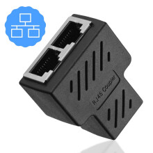 Adaptateur répartiteur RJ45 pour câble Ethernet Cat5, Cat6 et Cat7, connecteur de port LAN 1 vers 2 pour une utilisation à domicile ou au bu