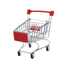 Mini chariot de courses, chariot utilitaire à 4 roues en acier inoxydable pour téléphone, télécommande, fruits, fleurs, cosmétiques, stylos,