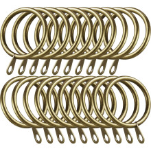 (Pack of 36) Metal Curtain Rings 40mm Internal Diameter Brass Colour