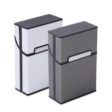 stuks aluminiumlegering sigarettenetui, metalen sigarettendoos, slanke draagbare houder voor sigaretten van standaardformaat en voor op reis