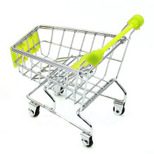 Mini-Einkaufswagen für Kinder, tragbarer Handwagen, lustiger Aufbewahrungskorb für Kleinkinder und Schreibtischdekoration für Mini-Supermark
