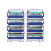 52 stuks 5-laags scheermesjes, compatibele cartridges voor mannenverzorging, 24 stuks blauw, vervangende scheerkoppen voor een gladde scheer