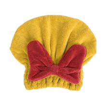 Mikrofiber hårhandduk med rosett – Snabbtorkande turban
