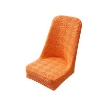 Housses de chaises de salle à manger élastiques demi-rondes orange 40-53 cm