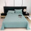 Drap plat King en microfibre brossée verte 220 x 230 cm 1