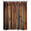 Duschvorhang aus Holz, 152 x 183 cm, rustikal braun, Polyester 1