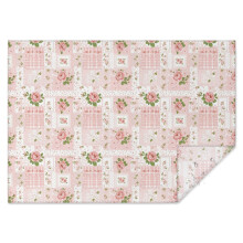 Prostokątny obrus z poliestru w kwiaty 60x84 cale