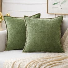 Housses de coussin en chenille 45 x 45 cm (lot de 2)