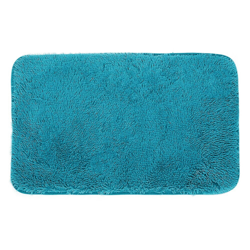 Tapete de banheiro em chenille, 61 x 41 cm, com base de borracha.
