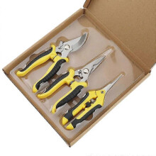 Tuingereedschapset PH227 met snoeischaar, gele compacte set voor balkon en kleine ruimtes