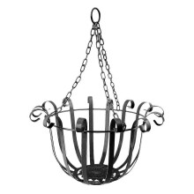 Wandhängender Blumentopfhalter aus Gusseisen mit Haken für Garten und Balkon