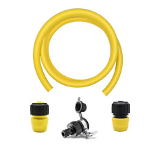 5/8 Zoll x 6,5 Fuß Gartenschlauch mit Wasserstopp-Verbindung, wetterfester, flexibler Gartenschlauch für den Außenbereich