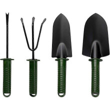 Mini 4-Piece Garden Tool Set, Stainless Steel Rake Shovel for Potted Plants