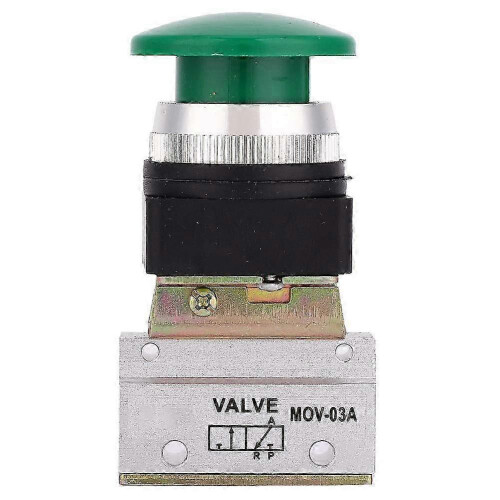 Pneumatic Mechanical Valve 2 Position Push Button Switch Aluminium Alloy for Machinery