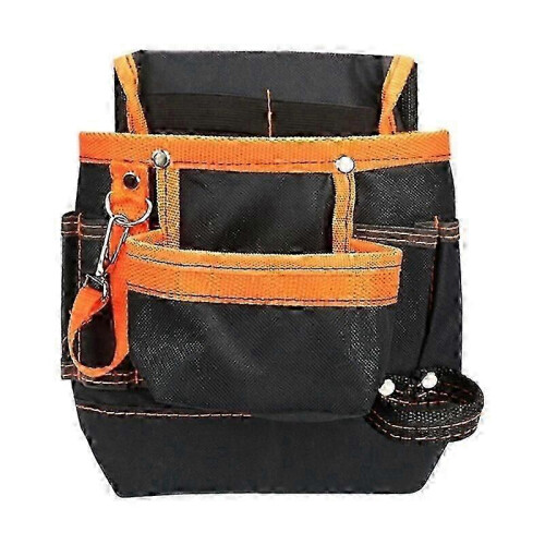 Electrician Tool Waist Bag, 600D Oxford Cloth with 8 Pockets for Hardware and Construction Work