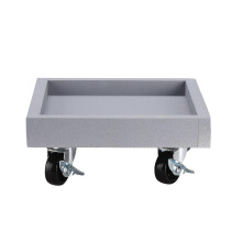 Robuster rollbarer Pflanzenständer aus Kunststoff mit 360-Feststellrollen, 108 kg Tragkraft für Blumentöpfe 18-26 cm, Haus und Garten