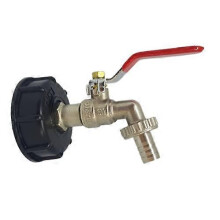 Adapter do zbiornika IBC z gwintem grubym S60X6, kompatybilny z pojemnikami IBC, przyłącze do węża ogrodowego 1/2 cala do przesyłu wody