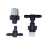 Grey Plastic Plant Self-Priming Atomizing Nozzle 100Pcs for Gardening Watering 1