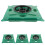 Hydroponic Floating Pond Planter Kit, 4 Sets Green Plastic Modular Platform for Aquatic Plants 1