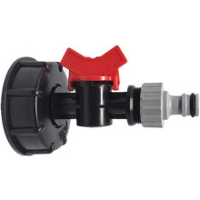 Adapter do zbiornika na wodę IBC kompatybilny z kranami S60X6, przyłączem węża ogrodowego do zaworów kulowych i motylkowych