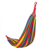 Amaca da esterno in cotone con borsa per il trasporto, grande 190 x 150 cm, 2 persone, portata 150 kg, multicolore