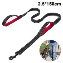 Guinzaglio per cani resistente da 1,5 m con maniglie imbottite, nylon riflettente e fibbia girevole 360 per taglia media e grande