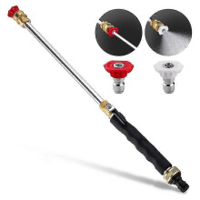 Ugello a spruzzo per tubo da giardino compatibile con FOInfi1007, 8 tipi di getto, corpo in metallo resistente, impugnatura ergonomica.