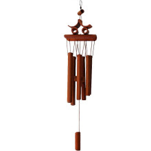 Bambus-Windspiel für den Außenbereich, kaffeebraune Gartendekoration im Retro-Stil für Terrasse und Balkon