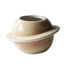 Mini Planet Shape Ceramic Succulent Bonsai Flower Pot for Desktop Balcony Yard Decor