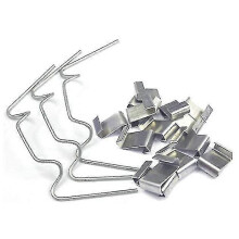 Greenhouse Glazing Clips, Stainless Steel Overlap Z Clips for Glass Panels Fixing, 50 Pcs