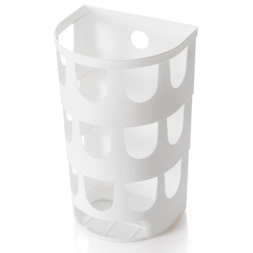 Porta sacchetti di plastica e dispenser da parete, organizer da appendere per cucina e garage.