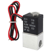 1/4 Zoll 2-Wege-Magnetventil, normalerweise geschlossen, 12 V Gleichstrom, direktwirkend für Luft, Gas, Wasser, mittlerer Druck
