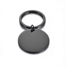 Portachiavi commemorativo rotondo in oro con ciondolo personalizzabile per animali domestici, ideale come regalo di compleanno o per le festività.