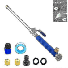Lancia idrogetto per tubo da giardino con 2 ugelli e connettore in rame.