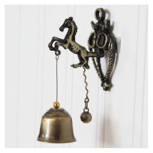 Campanello a vento magnetico in metallo, stile retrò, da appendere alla porta, per interni, esterni, giardino, veranda.