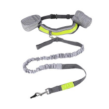 Freihändiges Hundeleinen-Set mit Hüftgurt, Bungee-Leine und 2 Aufbewahrungstaschen zum Laufen und Spazierengehen