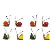 Mini-Schnecken-Skulptur, Bonsai-Ornament, Gartendekoration aus Kunstharz für den Außenbereich und den Schreibtisch