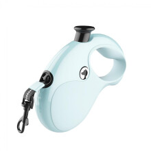 Guinzaglio automatico retrattile per cani, 5 m, con rotelle riflettenti, per cani di piccola e grande taglia, blu.