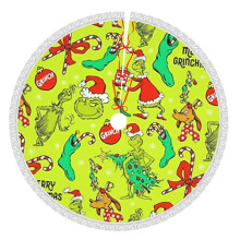 Grin-Ch Christmas Tree Skirt 48 Inch Rustic Holiday Decor