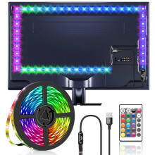 LTBBOID LED Lights for TV 3 Meters, TV Backlights, USB LED Strip Lights with Remote, 5050 RGB DIY Color Changing Strip Lights, Party and Home Decorat