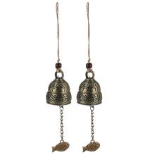 Windspiel mit Metallglocken, Feng-Shui-Dekor aus Zinklegierung für Garten, Fenster und Wohnzimmer, 23 cm, 6-teiliges Set