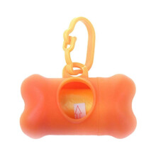 Hundekotbeutelspender-Clip für Leinen, knochenförmiger Halter für Plastikmüllbeutel mit kernlosen Rollen