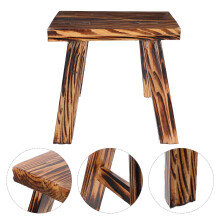 Petit tabouret en bois massif – Multicolore, 24,4 x 22,2 x 14,5