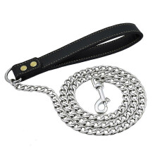 Laisse pour chien en acier inoxydable soudé, chaîne dorée, pour chiens de petite, moyenne et grande taille
