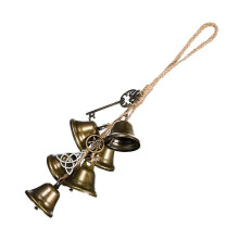 Metall-Windspiel zur Dekoration, 4-teilig, goldener Retro-Stil, Hexen-Design für Garten, Tür oder Auto